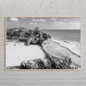 Blanco y negro, Impresión de Tulum, Arte mural de Tulum, Póster de Tulum, Foto de Tulum, Impresión de póster de Tulum, Decoración de pared de Tulum, Impresión de póster de México