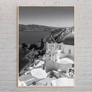Zwart-wit, Santorini Print, Santorini Wall Art, Santorini poster, Santorini foto, Santorini Poster Print, Santorini Decor, Griekenland