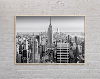 Svartvitt, New York City-tryck, New York City-väggkonst, New York City-affisch, New York City-foto, New York City-affischtryck