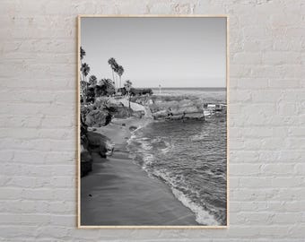 Black and White, La Jolla Print, La Jolla Wall Art, La Jolla Poster, La Jolla Photo, La Jolla Poster Print, La Jolla Wall Decor, San Diego
