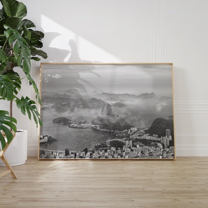 Black and White, Rio De Janeiro Print, Rio De Janeiro Wall Art, Rio De