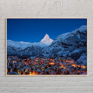 Real Photo, Zermatt Print, Zermatt Wall Art, Zermatt Poster, Zermatt Photo, Zermatt Poster Print, Zermatt Wall Decor, Switzerland