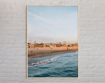 Foto real, Impresión de Seal Beach, Arte mural de Seal Beach, Póster de Seal Beach, Foto de Seal Beach, Decoración de pared de Seal Beach, Póster de California, EE. UU.