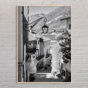 Schwarzweiß, Como Druck, Como Wand Kunst, Como Poster, Como Foto, Como Poster Druck, Como Wand dekor, Comer See, Italien Poster Druck