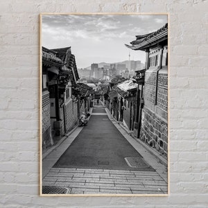 Black and White, South Korea Print, South Korea Art, South Korea Poster, South Korea Photo, South Korea Poster Print, South Korea Decor