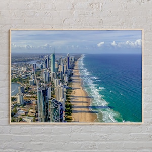 echtes Foto, Gold Coast Druck, Gold Coast Wandkunst, Gold Coast Poster, Gold Coast Foto, Gold Coast Poster Druck, Australien Poster