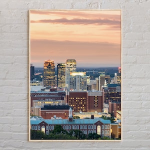 Vraie photo, impression de Birmingham, art mural Birmingham, affiche de Birmingham, photo de Birmingham, impression d'affiche de Birmingham, affiche de l'Alabama, États-Unis