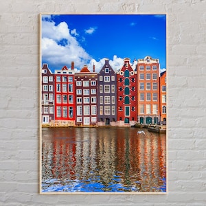 Vraie photo, impression d'Amsterdam, art mural Amsterdam, affiche d'Amsterdam, photo d'Amsterdam, impression d'affiche d'Amsterdam, décoration d'Amsterdam