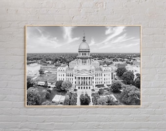 Zwart-wit, Illinois Print, Illinois Wall Art, Illinois Poster, Illinois Photo, Illinois Poster Print, Illinois Wall Decor, USA Print