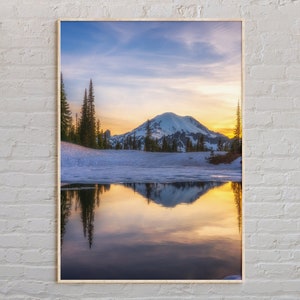 echtes Foto, Mount Rainier Druck, Mount Rainier Wandkunst, Mount Rainier Poster, Mount Rainier Foto, Mount Rainier Wanddekor, USA