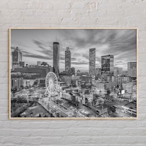 Black and White, Atlanta Print, Atlanta Wall Art, Atlanta Poster, Atlanta Photo, Atlanta Poster Print, Atlanta Wall Decor, Georgia Print