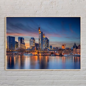 Fotografía real, impresión de Frankfurt am Main, arte mural de Frankfurt, póster de Frankfurt, fotografía de Frankfurt, impresión de póster de Frankfurt, decoración de Frankfurt