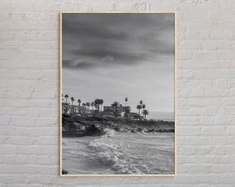 Czarno-biały, wydruk z San Diego, sztuka ścienna z San Diego, plakat z San Diego, zdjęcie z San Diego, wydruk plakatu z San Diego, wydruk plakatu z Kalifornii