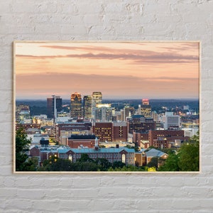 Vraie photo, impression de Birmingham, art mural Birmingham, affiche de Birmingham, photo de Birmingham, impression d'affiche de Birmingham, affiche de l'Alabama, États-Unis
