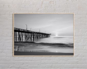 Black and White, Virginia Beach Print, Virginia Beach Wall Art, Virginia Beach Poster, Virginia Beach Photo, Virginia Beach Wall Decor
