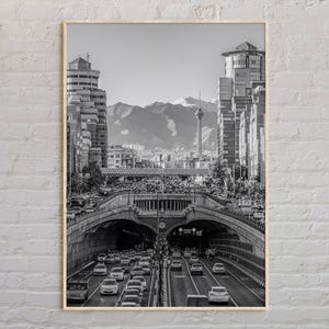 Black and White, Tehran Print, Tehran Wall Art, Tehran Poster, Tehran Photo, Tehran Poster Print, Tehran Wall Decor, Middle East Poster