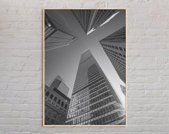 Svartvitt, Wall Street-tryck, Wall Street-konst, Wall Street-affisch, Wall Street-foto, Wall Street-affischtryck, Wall Street-dekor