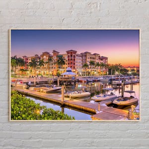 Foto real, Impresión de Nápoles, Arte mural de Nápoles, Póster de Nápoles, Foto de Nápoles, Impresión de póster de Nápoles, Decoración de pared de Nápoles, Impresión de póster de Florida