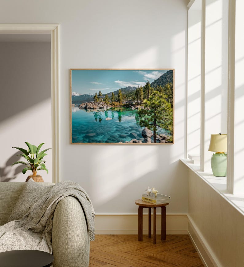 Real Photo, Lake Tahoe Print, Lake Tahoe Wall Art, Lake Tahoe Poster, Lake Tahoe Photo, Lake Tahoe Poster Print, Lake Tahoe Decor image 2