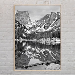 Black and White, Rocky Mountain National Park Print, Rocky Mountain Wall Art, Rocky Mountain Poster, Rocky Mountain Photo, Colorado, USA