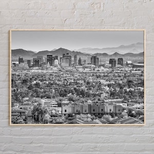Noir et blanc, impression Phoenix, art mural Phoenix, affiche Phoenix, photo Phoenix, impression affiche Phoenix, décoration murale Phoenix, impression Arizona