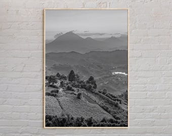 Impresión en blanco y negro de Uganda, arte mural de Uganda, póster de Uganda, foto de Uganda, impresión de póster de Uganda, decoración de pared de Uganda, Kampala, impresión de África
