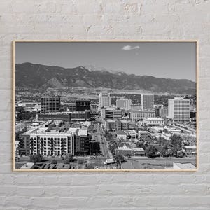 Noir et blanc, impression Colorado Springs, Art Colorado Springs, affiche Colorado Springs, photo Colorado Springs, déco Colorado Springs