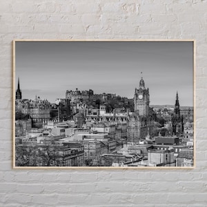 Noir et blanc, impression d'Édimbourg, art mural Édimbourg, affiche d'Édimbourg, photo d'Édimbourg, impression d'affiche d'Édimbourg, décoration Édimbourg, Écosse