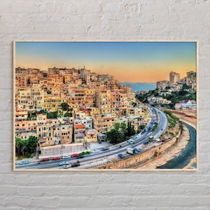Echte foto, Libanon print, Libanon kunst aan de muur, Libanon poster, Libanon foto, Libanon poster print, Libanon muur decor, Beiroet