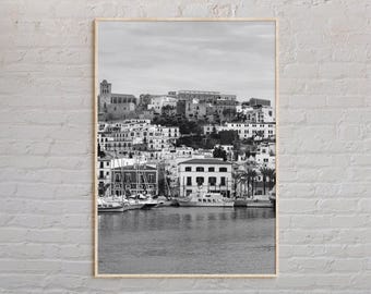 Black and White, Ibiza Print, Ibiza Wall Art, Ibiza Poster, Ibiza Photo, Ibiza Poster Print, Ibiza Wall Decor, Spain Poster Print, Europe