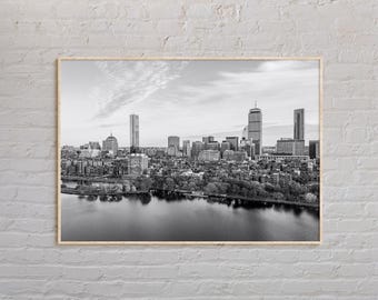 Svartvitt, Boston-tryck, Boston-väggkonst, Boston-affisch, Boston-foto, Boston-affischtryck, Boston-väggdekor, Massachusetts-affisch