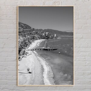 Black and White, Puerto Vallarta Print, Puerto Vallarta Wall Art, Puerto Vallarta Poster, Puerto Vallarta Photo, Puerto Vallarta Decor