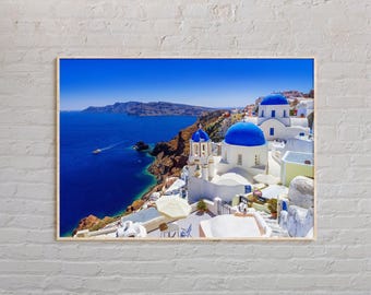 Real Photo, Santorini Print, Santorini Wall Art, Santorini Poster, Santorini Photo, Santorini Poster Print, Santorini Decor, Greece