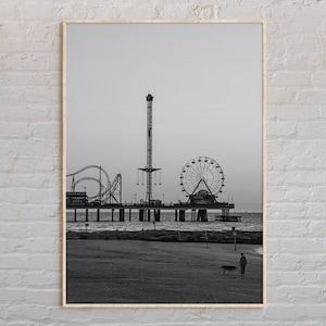 Black and White, Galveston Print, Galveston Wall Art, Galveston Poster, Galveston Photo, Galveston Poster Print, Galveston Decor, Texas