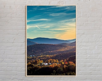 Foto real, impresión de Vermont, arte mural de Vermont, póster de Vermont, foto de Vermont, impresión de póster de Vermont, decoración de Vermont, impresión de póster de EE. UU.