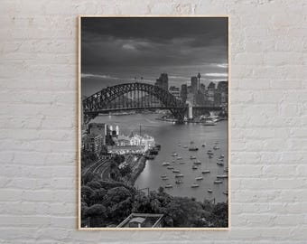 Blanco y negro, Impresión de Sídney, Arte mural de Sídney, Póster de Sídney, Foto de Sídney, Impresión de póster de Sídney, Decoración de pared de Sídney, Póster de Australia