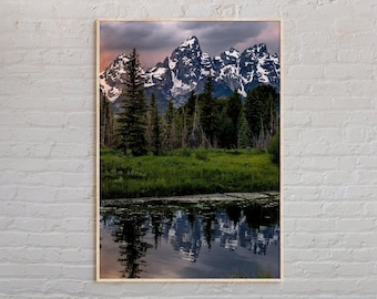 Real Photo, Grand Teton Print, Grand Teton Wall Art, Grand Teton Poster, Grand Teton Photo, Grand Teton Wall Decor, Wyoming Poster