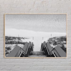 Zwart-wit, Destin-afdruk, Destin-muurkunst, Destin-poster, Destin-foto, Destin-posterafdruk, Destin-muurdecoratie, Florida-posterafdruk