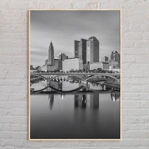 Black and White, Columbus Print, Columbus Wall Art, Columbus Poster, Columbus Photo, Columbus Poster Print, Columbus Decor, Ohio Print