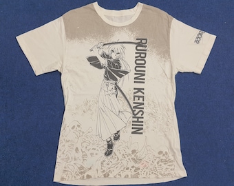 Anime Himura Battousai Rurouni Kenshin Samurai X T-shirt