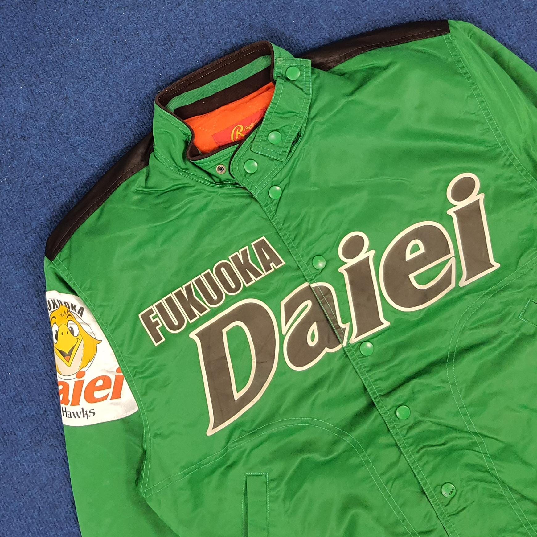 ウェア Fukuoka Daiei Hawks 1999 Jacket New Vintage Japan NPB Fukuoka Daiei Hawks 1999 Championship