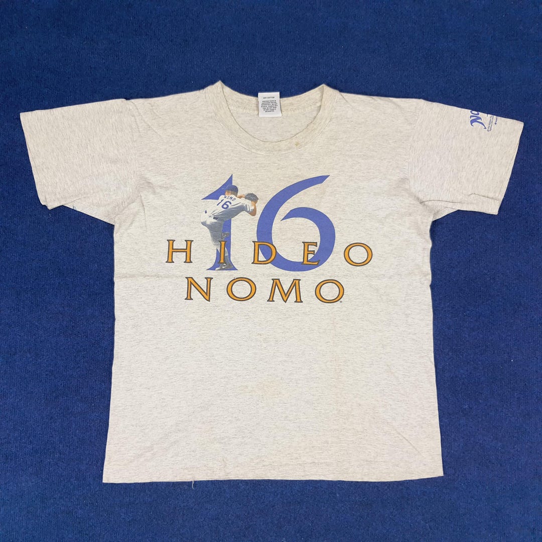 90s “HIDEO NOMO” Tee made in usa tシャツ　M Vintage 90s MLB L.A DODGERS Hideo Nomo Legend Player T-shirt