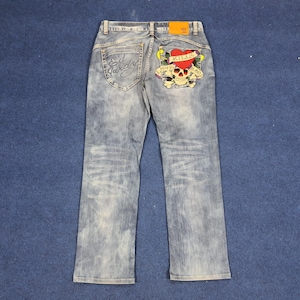 Vintage Ed Hardy Love Kills Slowly Embroidered Jeans