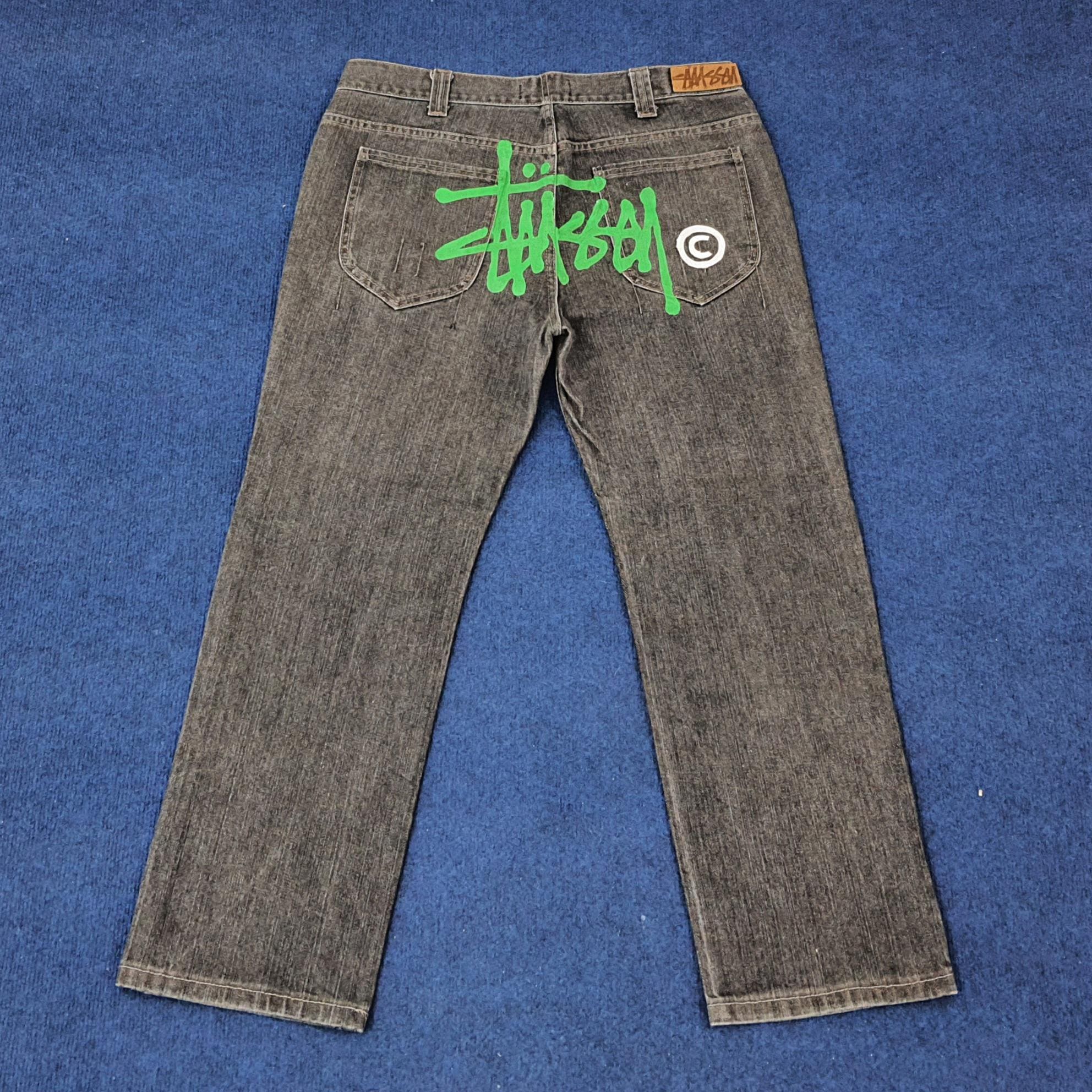 Vintage Stussy Streetwear Custom Logo Jeans
