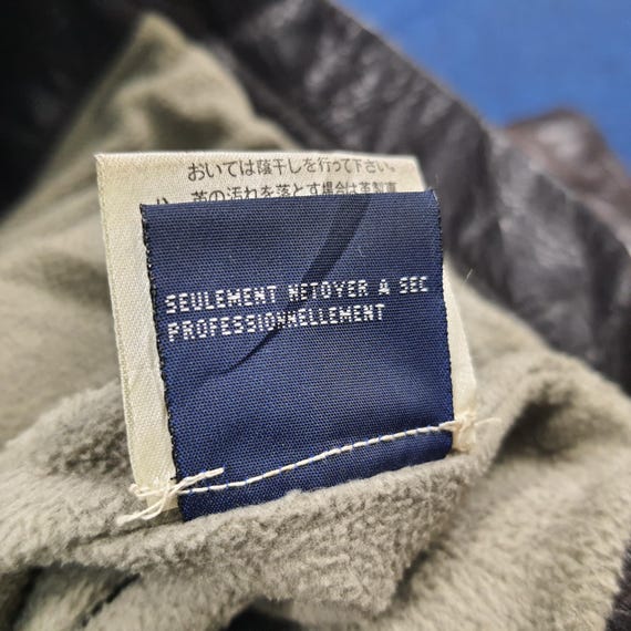 Rare Custom Skeleton Bone Leather Jacket Nautica … - image 9