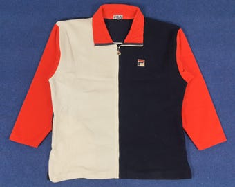 Sudadera vintage con cremallera y bloques de color de FILA