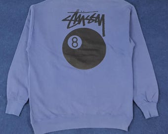 Vintage Eight Ball Usa Black Hoodie Sweater Xlarge Eight Ball