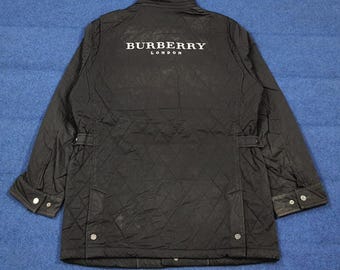 Vintage Burberry Nova Check Lining Diamond Quilt Field Coat Jacket