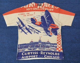 Tshirt vintage Comme Des Garcons Homme di design giapponese con stampa completa