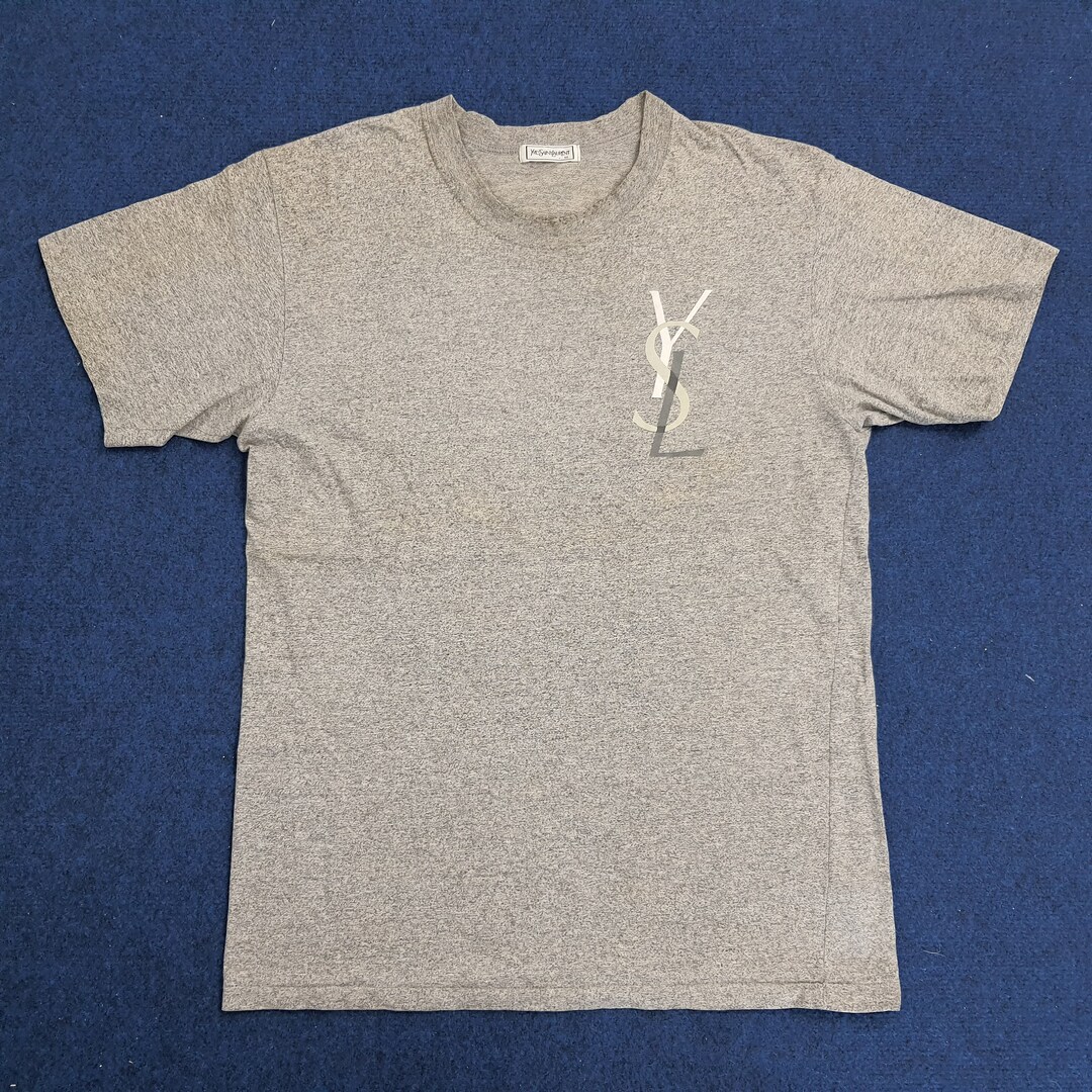 Yves Saint Laurent Tシャツ 白 ロゴ Saint Laurent logo-print T-shirt | White | FARFETCH